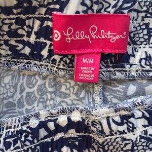 ❤️ Lilly Pulitzer drawstring waist Blue and White Women Shorts